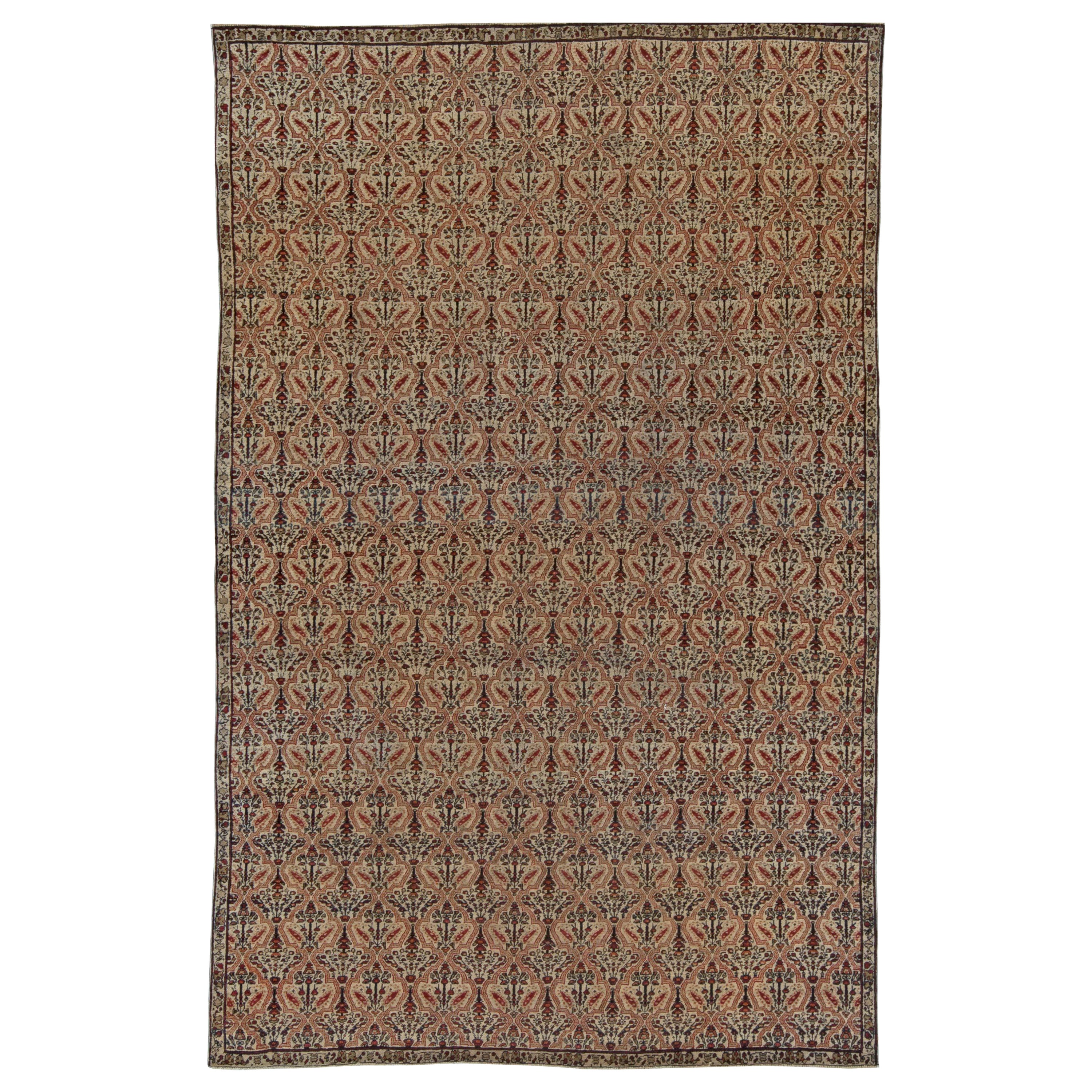 Doris Leslie Blau 19th Century Persian Kirman Botanic Handwoven Wool Rug