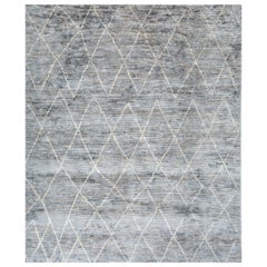Kulturelles Mosaik Gletschergrau & Weiß 240X300 cm Handknüpfteppich