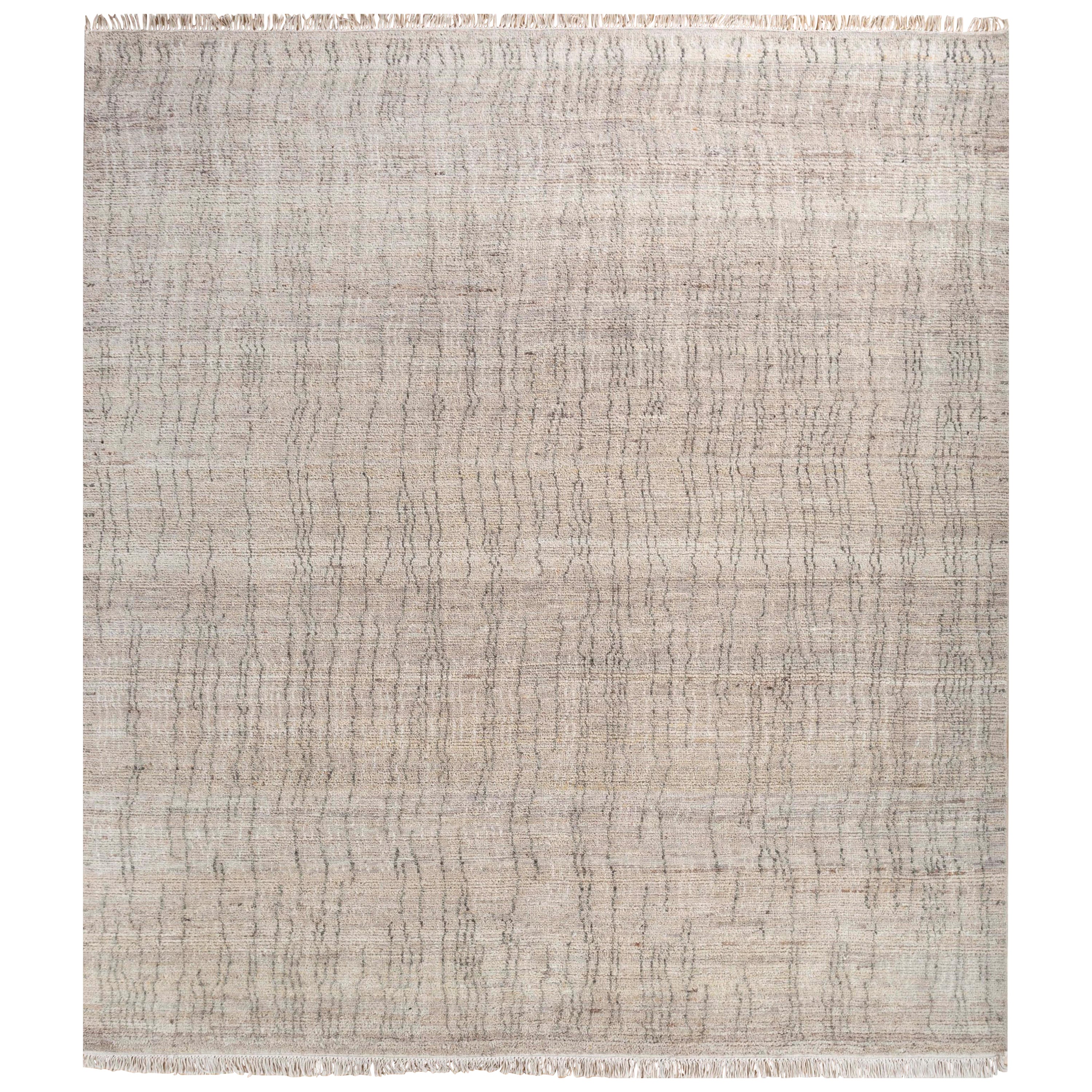 Tapis linéaire Enigma Linen & Linen 180x270 cm noué à la main