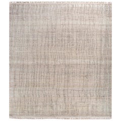 Tapis linéaire Enigma Linen & Linen 180x270 cm noué à la main