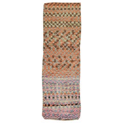Vintage Colorful Moroccan Handmade Cotton Runner