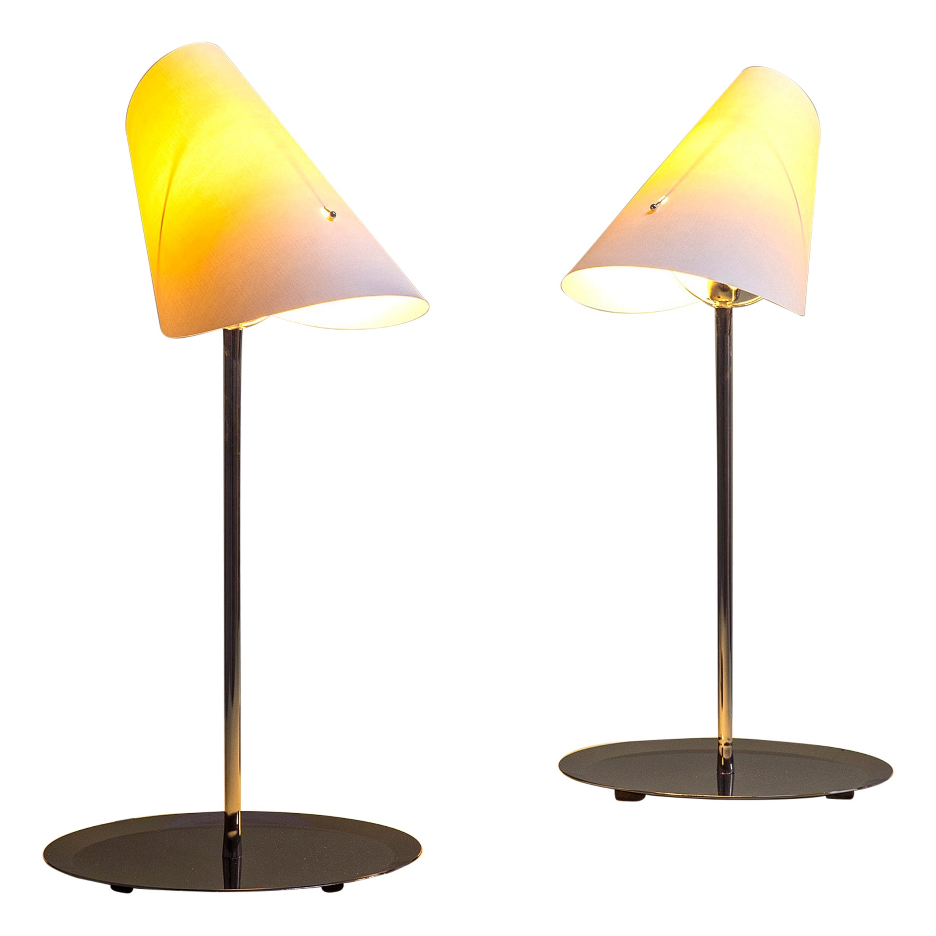20e siècle Man Ray pour Gavina Paire de lampes de table mod. Rue Férou 