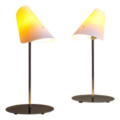Vintage 20th Century Man Ray for Gavina Pair of Table Lamps mod. Rue Férou 