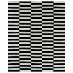 Alfombra tejida a mano Urban Mirage Ébano y Blanco Nieve 240X300 cm