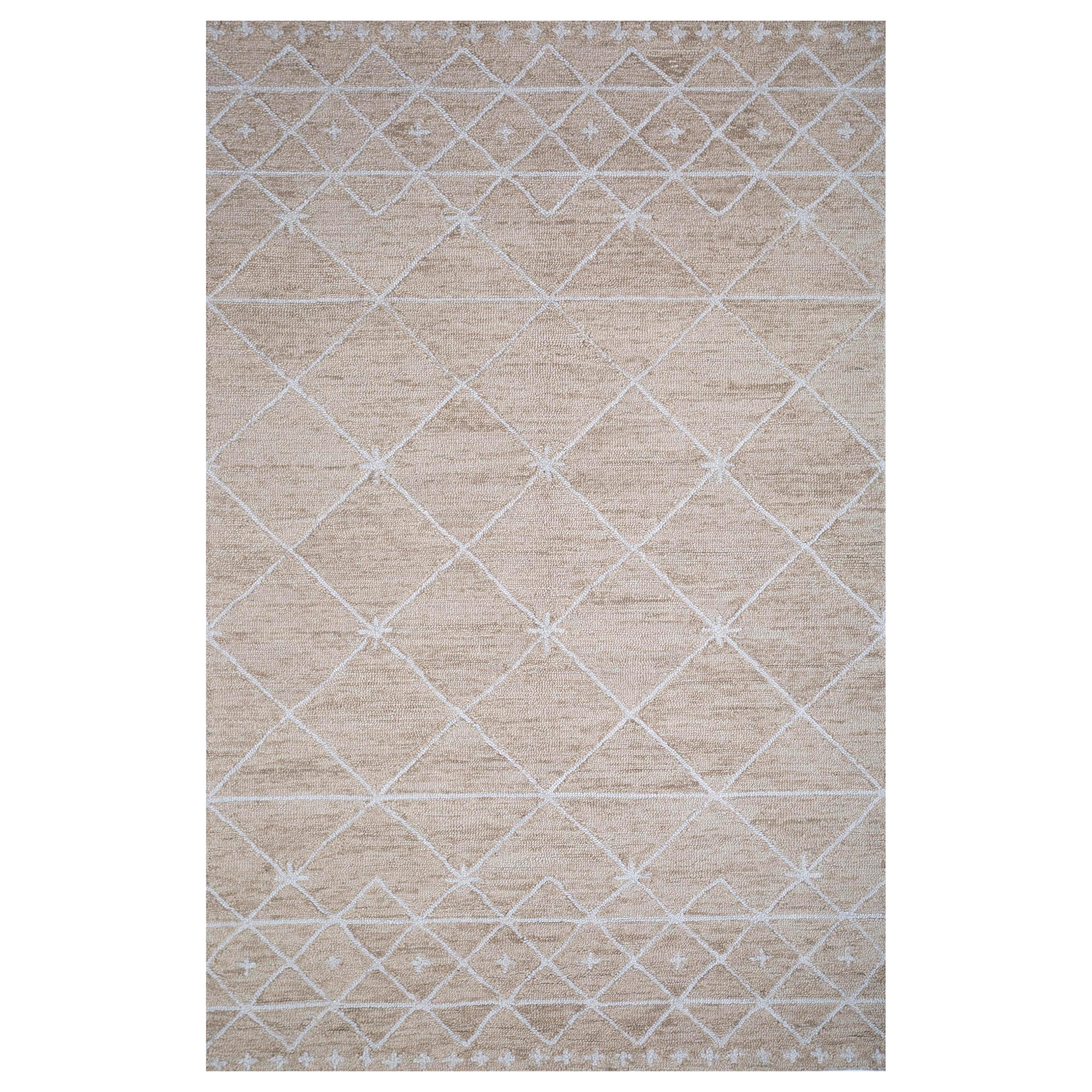 Alfombra tejida a mano Urban Brilliance Soft Beige y Blanco 240X300 cm
