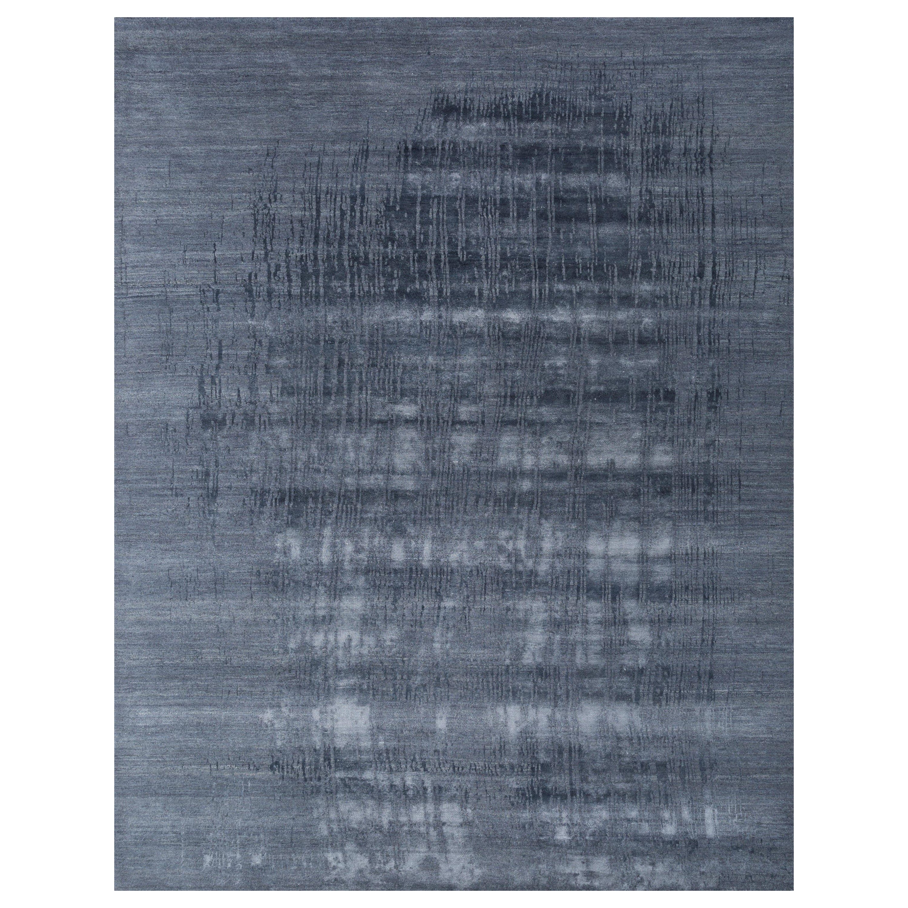 Celestial Fusion Orion Blue & Indigo Blue 240X300 cm Handknotted Rug For Sale