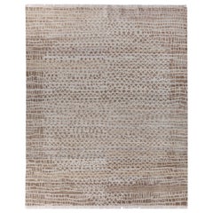 Handgeknüpfter Teppich in Weiß und hellem Pfirsich in Weiß mit Cobblestone-Whispers 240X300 cm