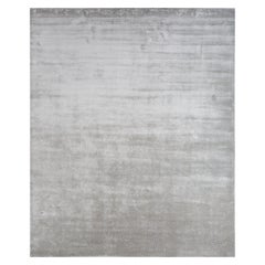 Tapis noué à la main, blanc et aux tons aquatiques, 240 x 300 cm