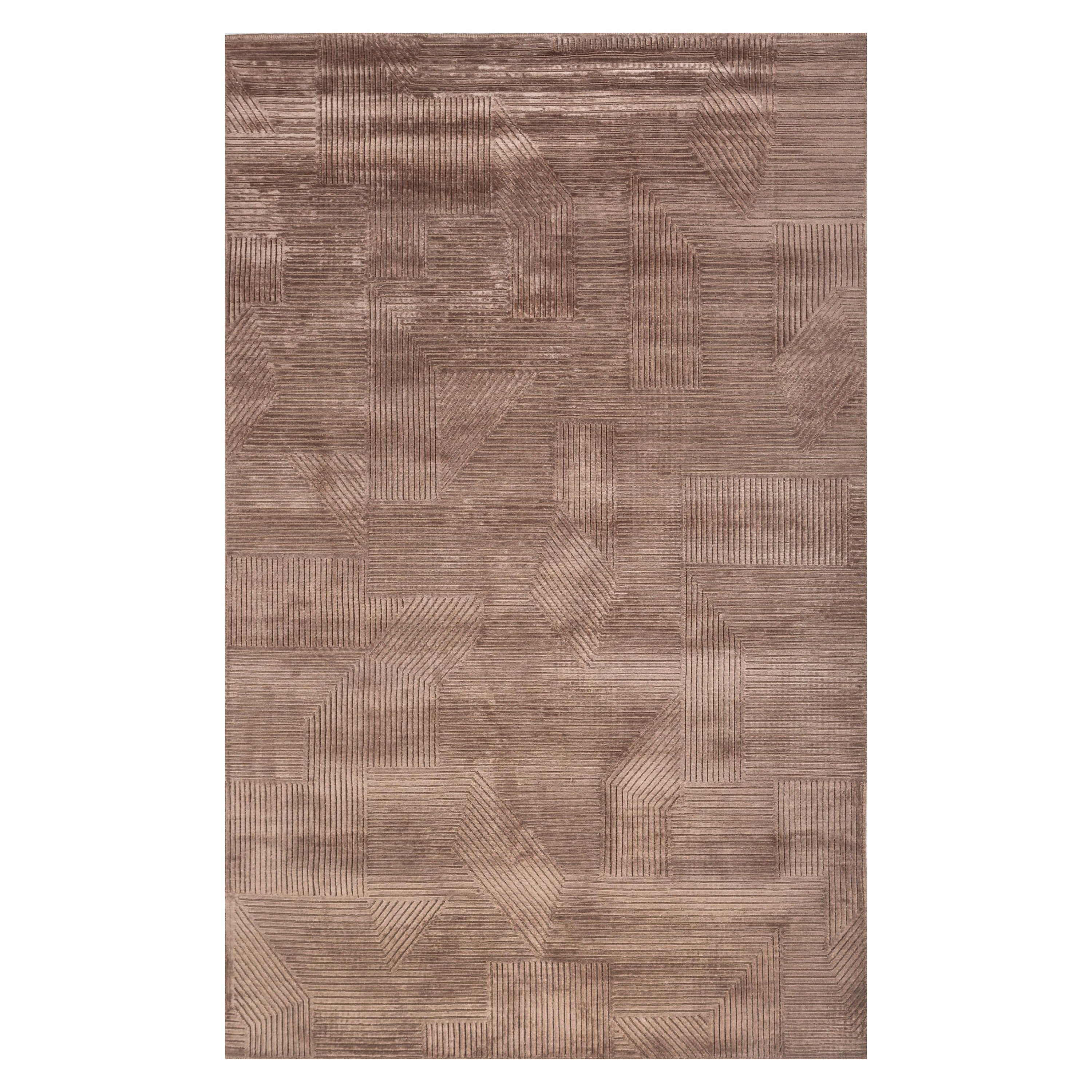Tonal Bliss Natural Brown & Tawny Brown 180X270 cm Handknotted Rug
