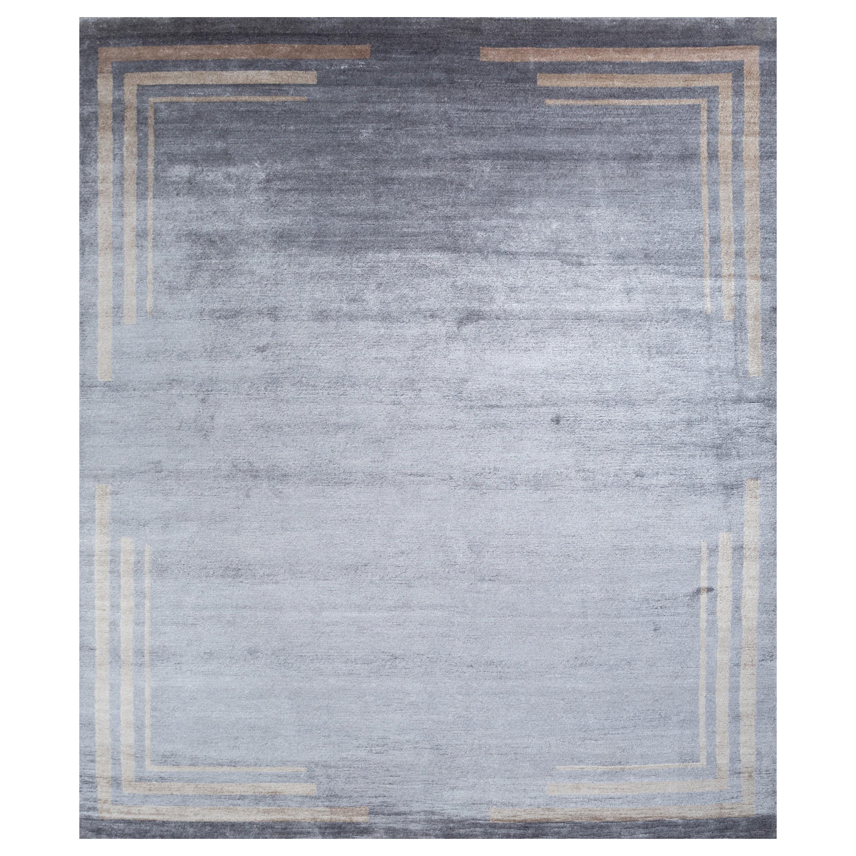 Nuanced Oasis Frost Gray & Weiß Sand 240X300 cm Handgeknüpfter Teppich in Nuancen