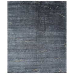 Tapis noué à la main Azure Tranquility bleu marine et bleu ciel 180X270 cm