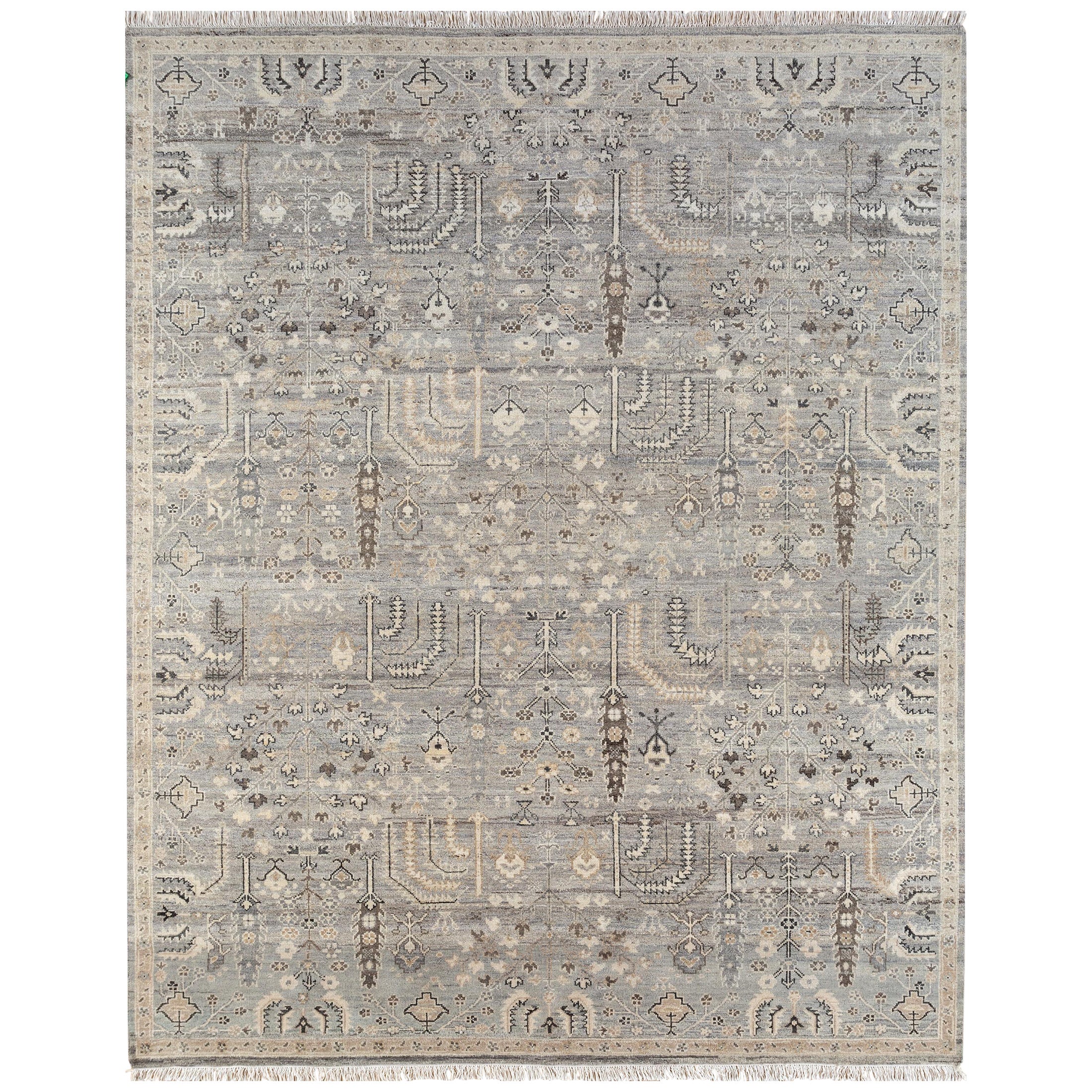 Transitional Nickel Whispers 180X270 cm Handknotted Rug For Sale