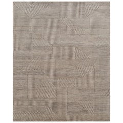 Subdued Opulence Silver & Medium Tan 240X300 cm Handknotted Rug