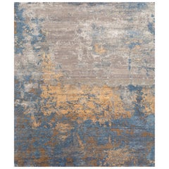 Harmony in Disarray Nickel & Denim Blau 240x300 cm Handgeknüpfter Teppich