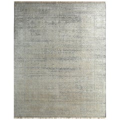 Serene Meadow Flax Charcoal Slate 180X270 cm Handknotted Rug