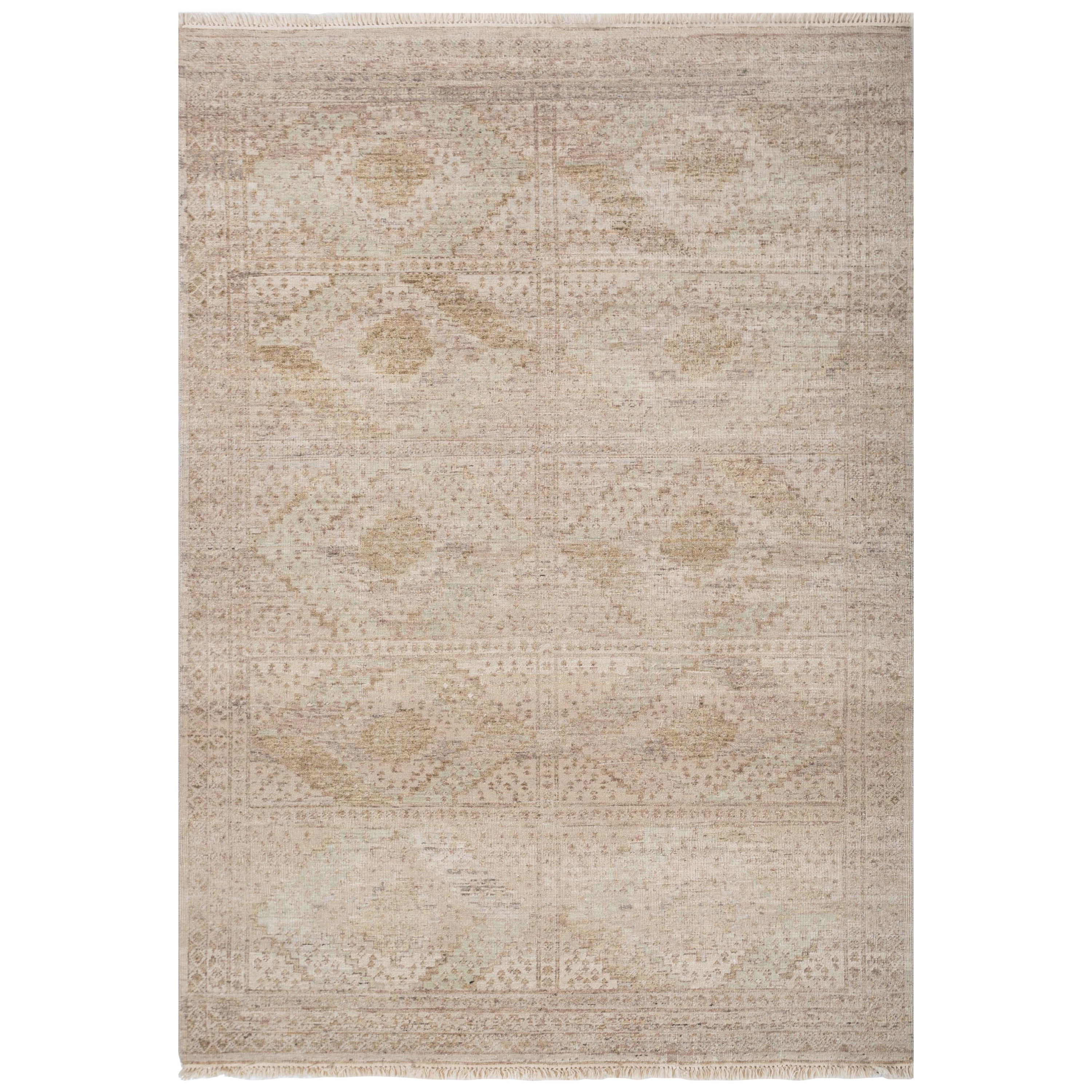 Heritage Harmony Soft Beige & White 300X420 Cm Handknotted Rug For Sale