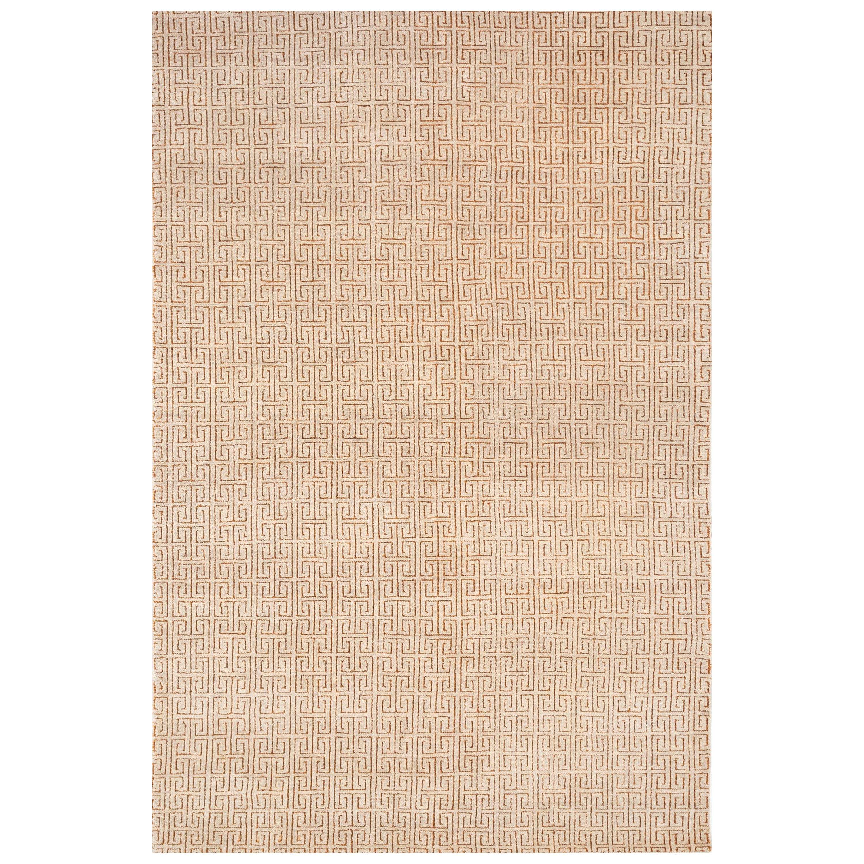 Tranquil Mirage Antique White & Pumpkin 180X270 cm Handknotted Rug For Sale