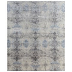 Whispers of Unseen Antique White & Pearl Blue 180X270 Cm Handknotted Rug