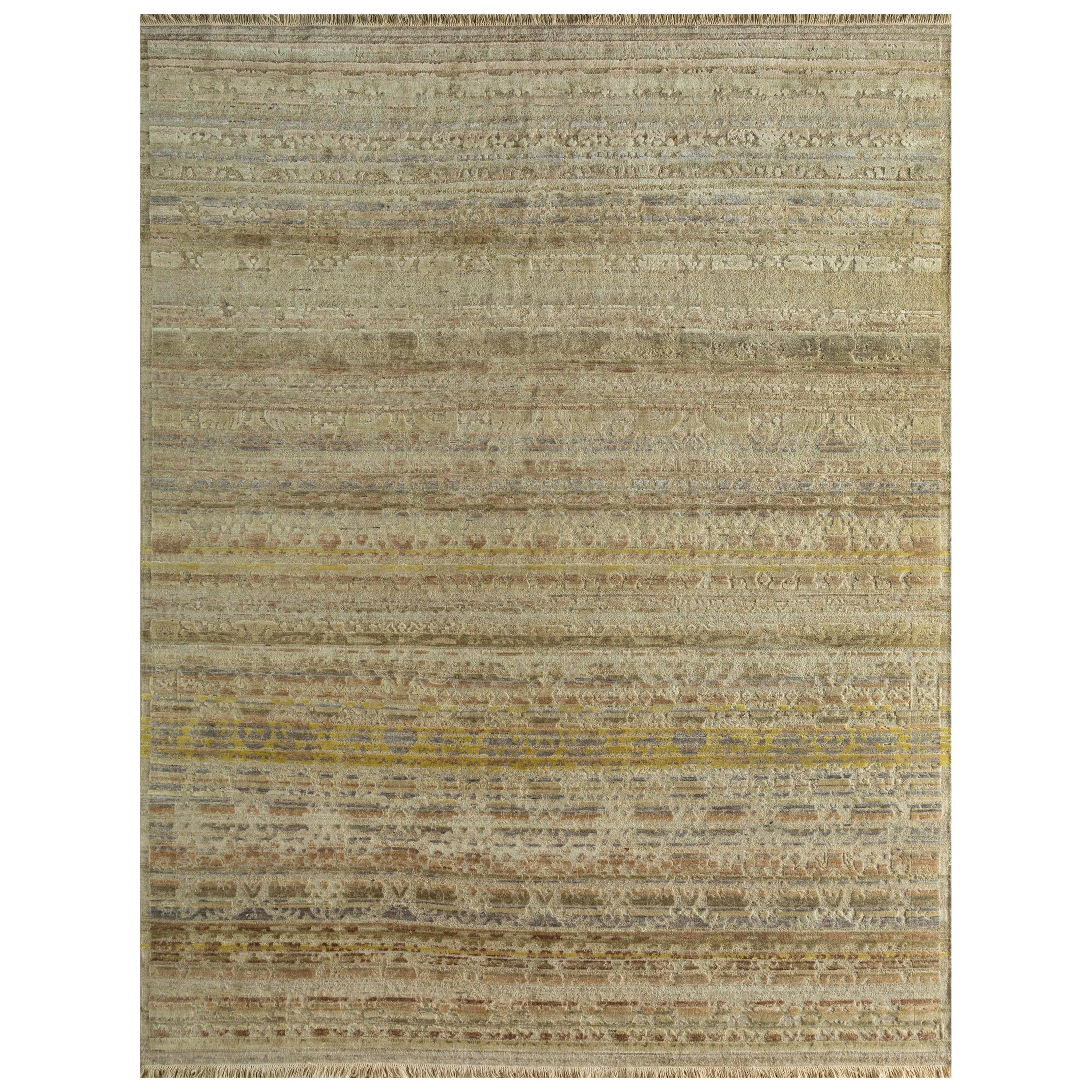 Skyborne Heritage White & Soft Beige 240X300 cm Handknotted Rug For Sale