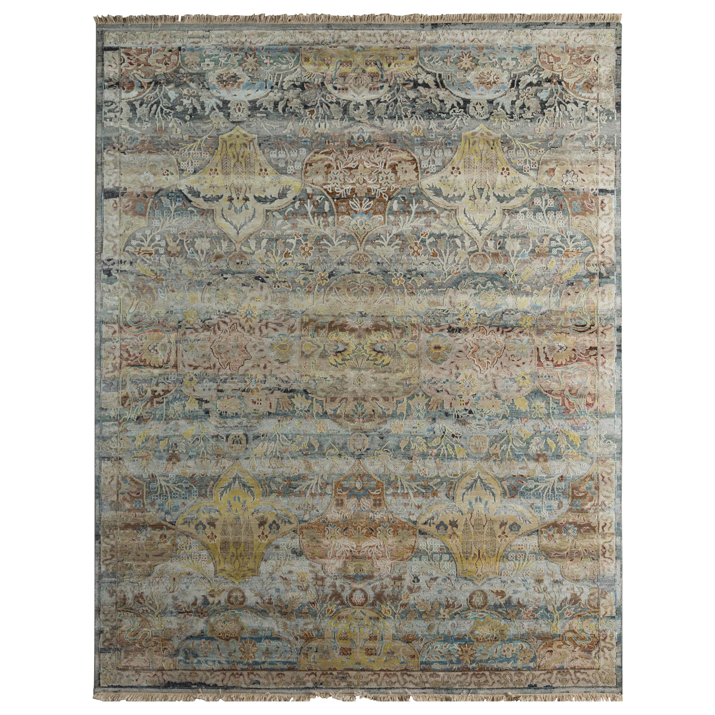 Enchanted Forest Balsam Green Granite 180X270Cm Handknotted rug