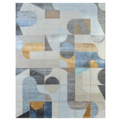 Alfombra anudada a mano Maze Melody Antique White & Black Olive 240X300 cm