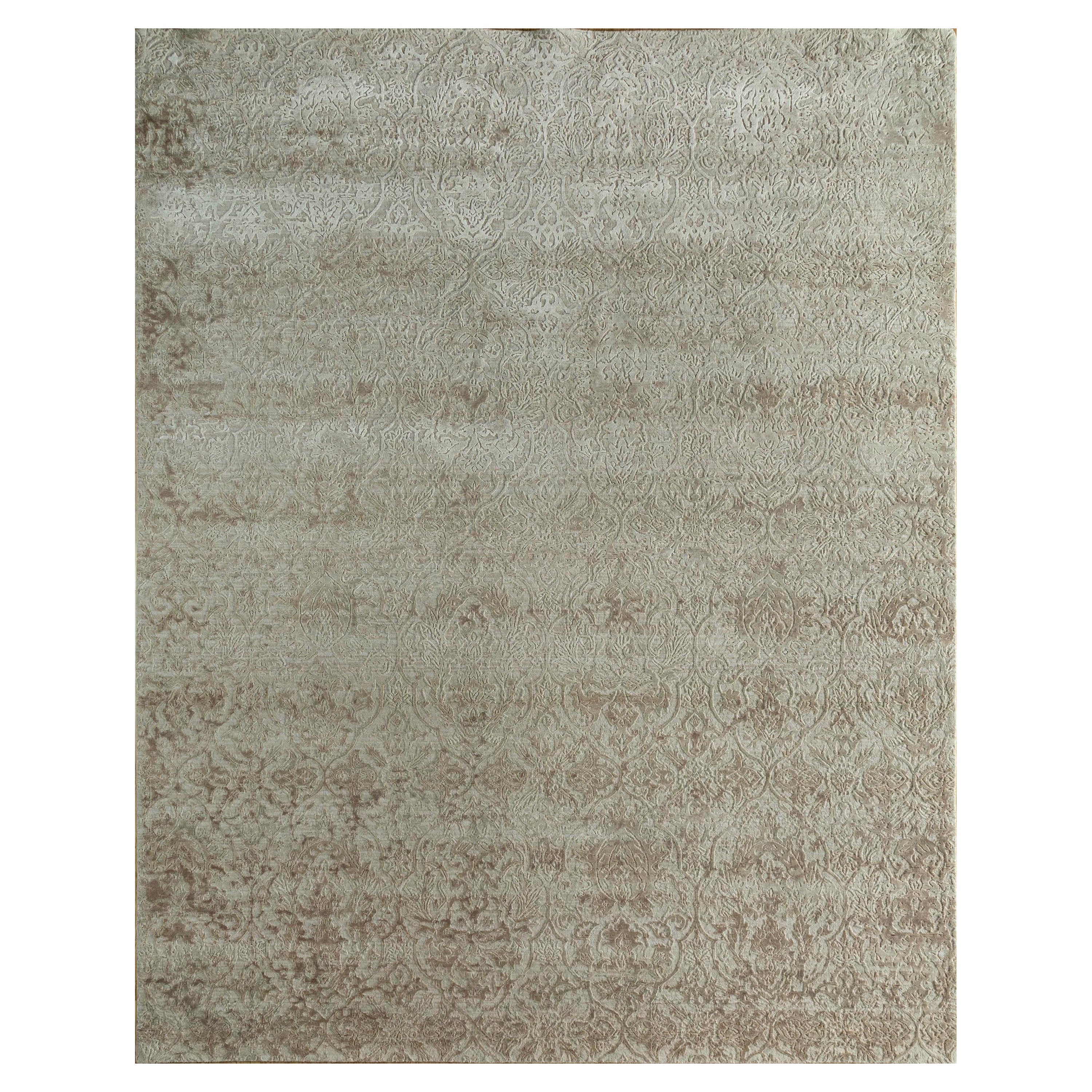 Prismatic Whisper White & antique White 300X420 Handknotted Rug For Sale
