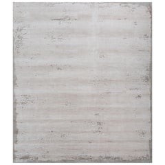 Alfombra Anudada a Mano Monochrome Dreams Blanco y Gris Clásico 180x270 cm