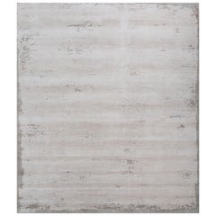 Monochrome Dreams Blanc et gris Classic 180x270 cm Rugs noués à la main