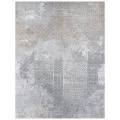 Tapis noué à la main Elegance gris moyen et taupe chaud 240X300 cm