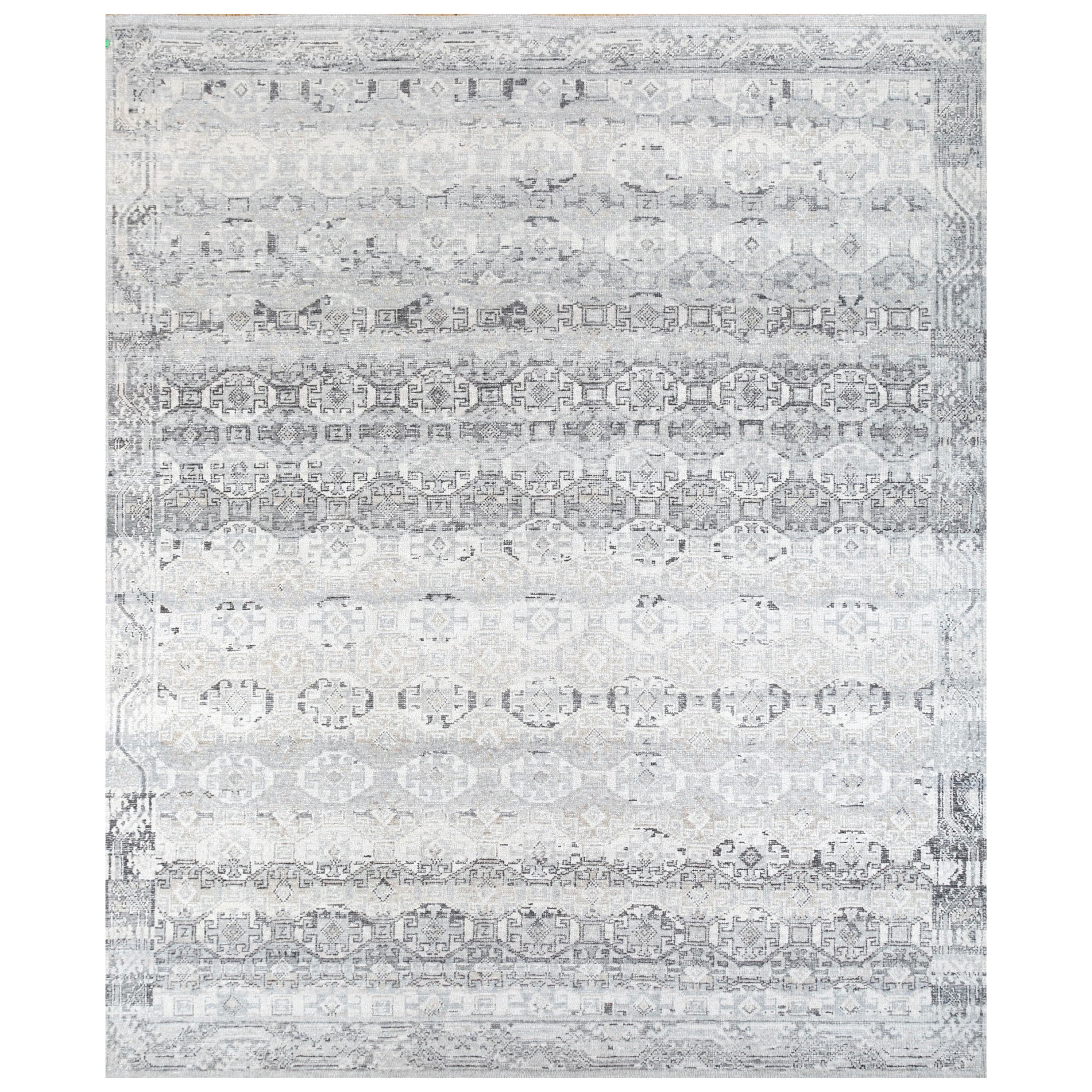 Whispers of Sand Dunes Medium taupe White 180X270 cm Handknotted rug For Sale