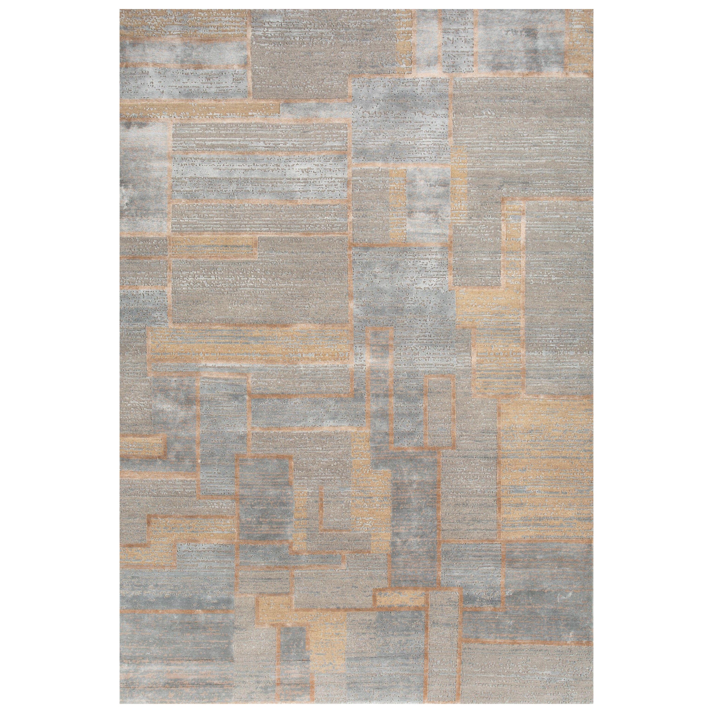 Serendipitious Fusion Ashwood & Iced Slate 200X300 cm Handknotted Rug For Sale
