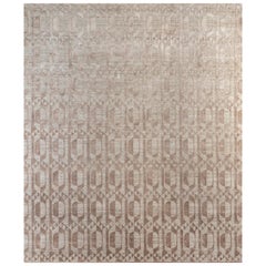 Handgeknüpfter Teppich in warmem Sesame & natürlichem Beige 240X300 cm, Mystic Labyrinth
