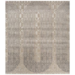 Urban elegance natural gray & liquorice 240X300 cm handknotted rug