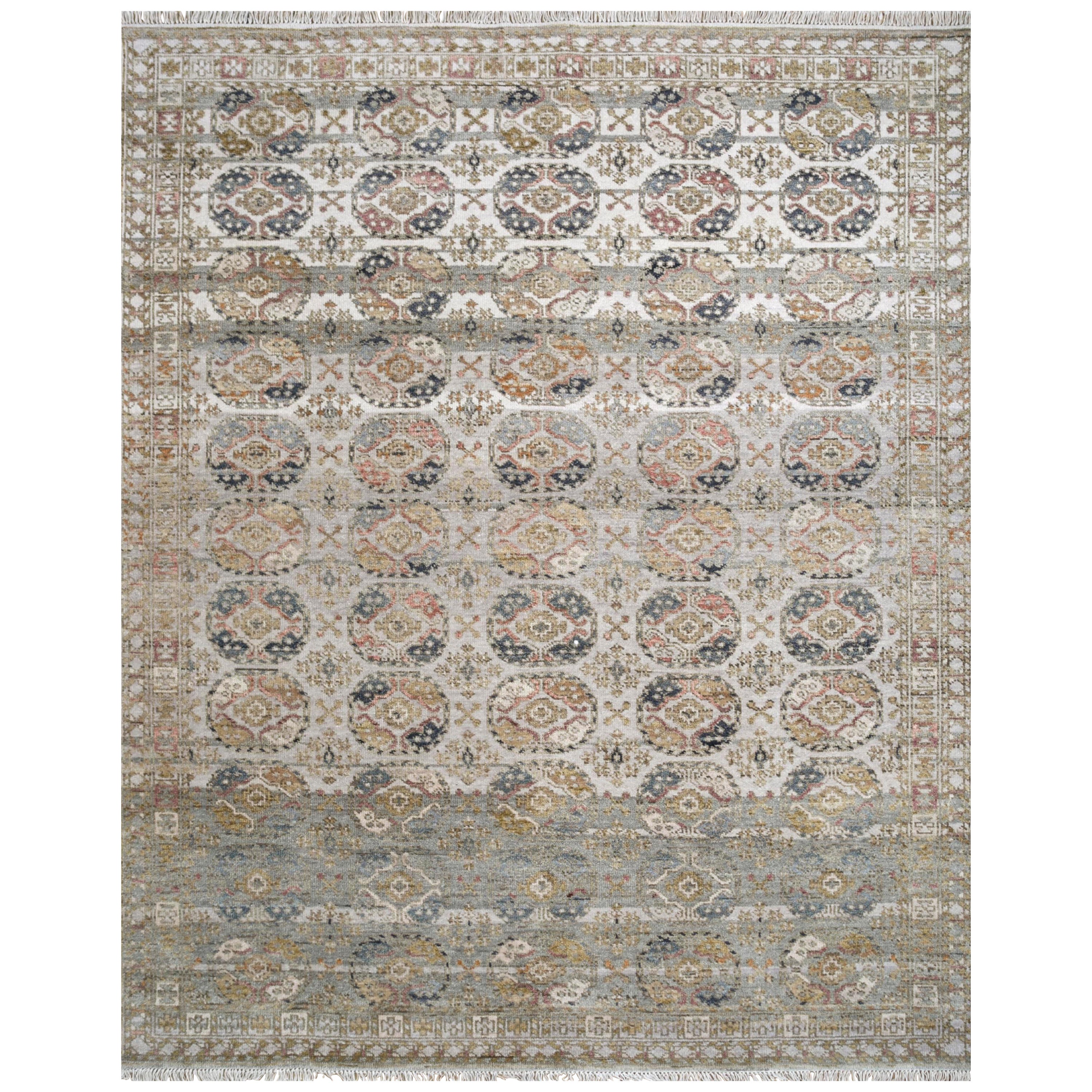Ornate Odyssey Dark Ivory & Clay 240X300 cm Handknotted Rug For Sale