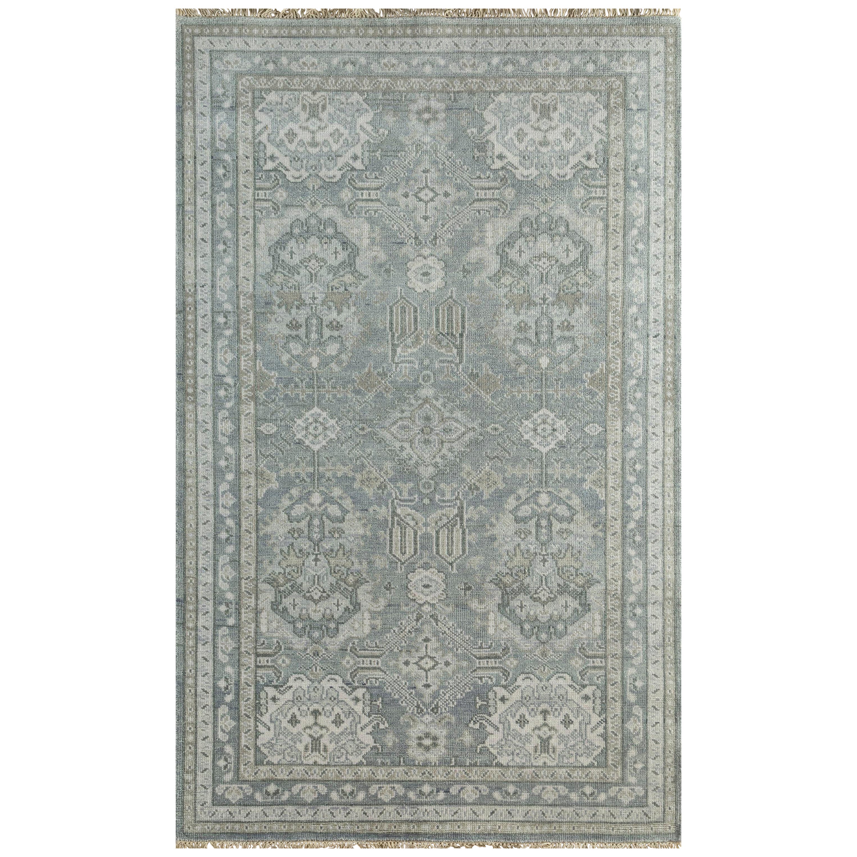 Icy Medley Glacier Gray & BlueBell 200X300 Cm Handknotted Rug For Sale
