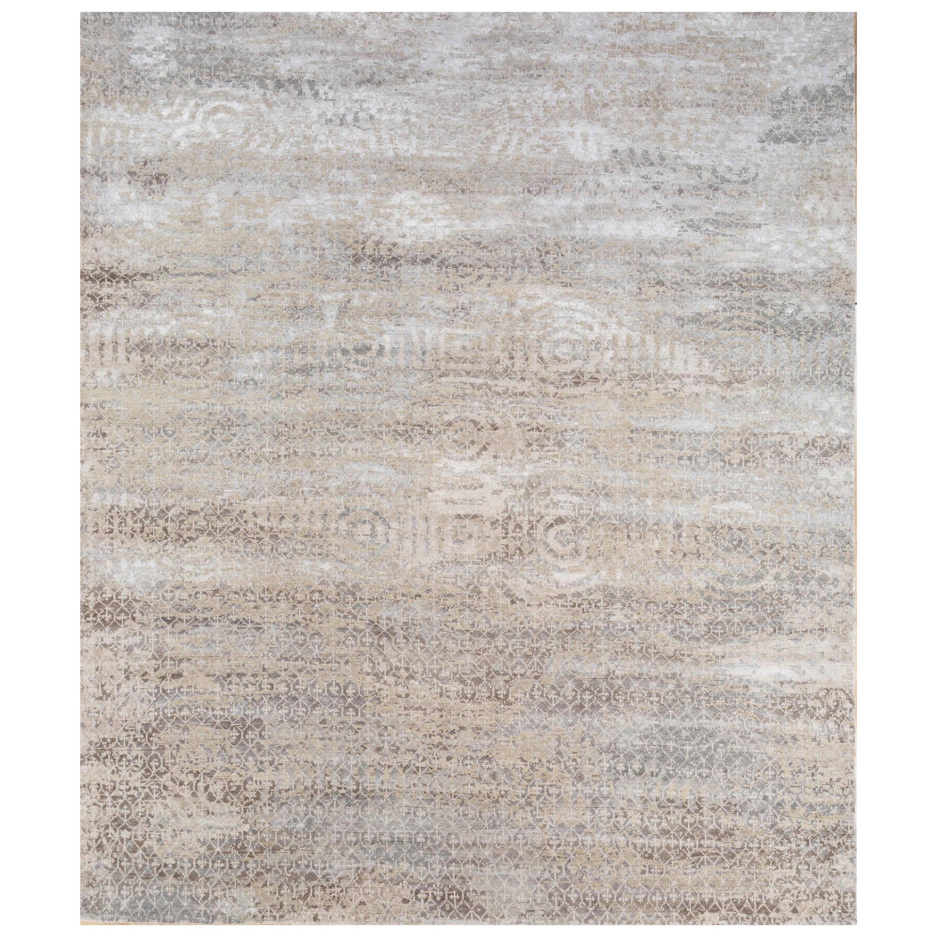 Misty Dawn Antiker weißer & gewölbter 240X300 cm handgeknüpfter Teppich in Misty Dawn