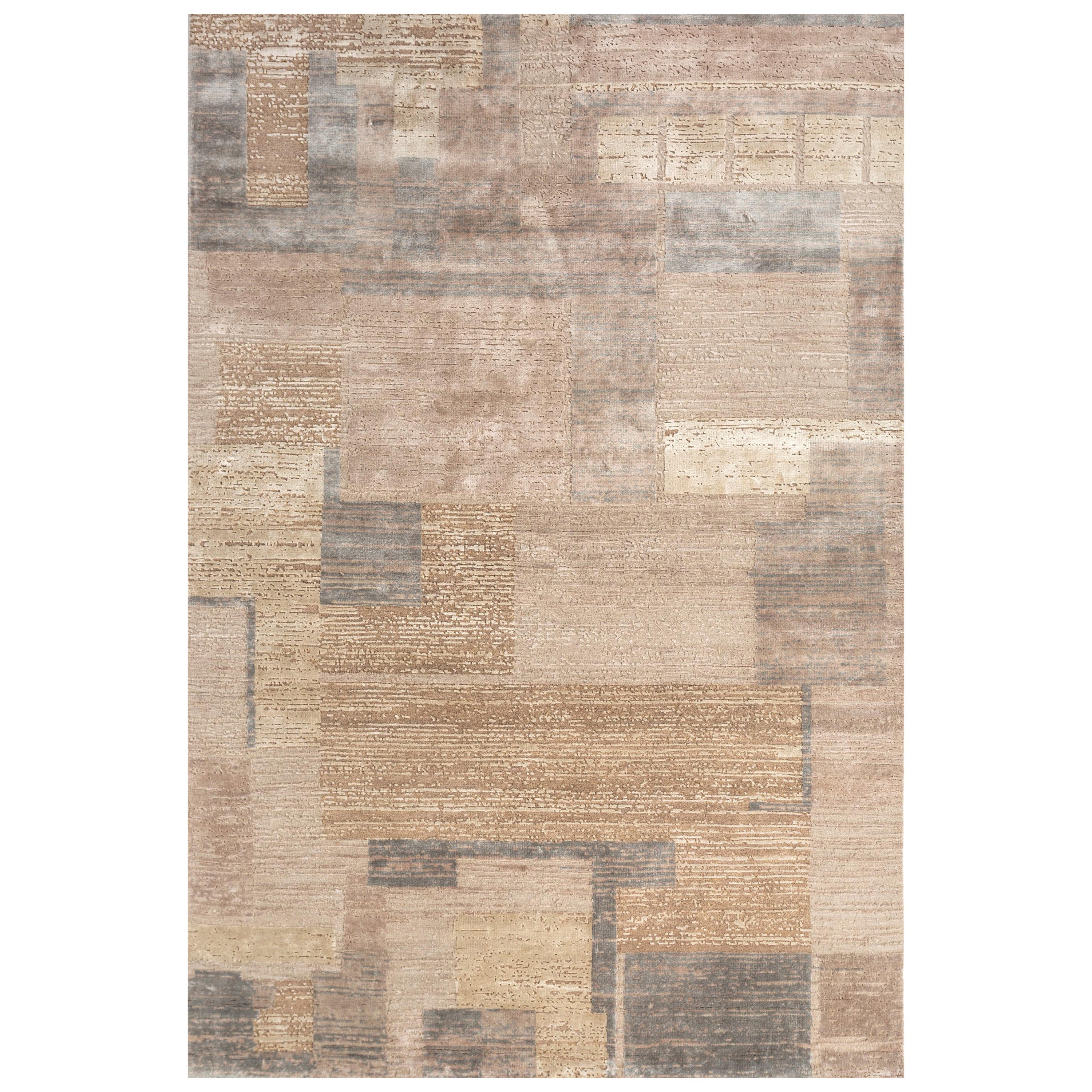 Tranquil Turmoil Dark Ivory & Stucco 180X270 Cm Modern Handknotted Rug For Sale