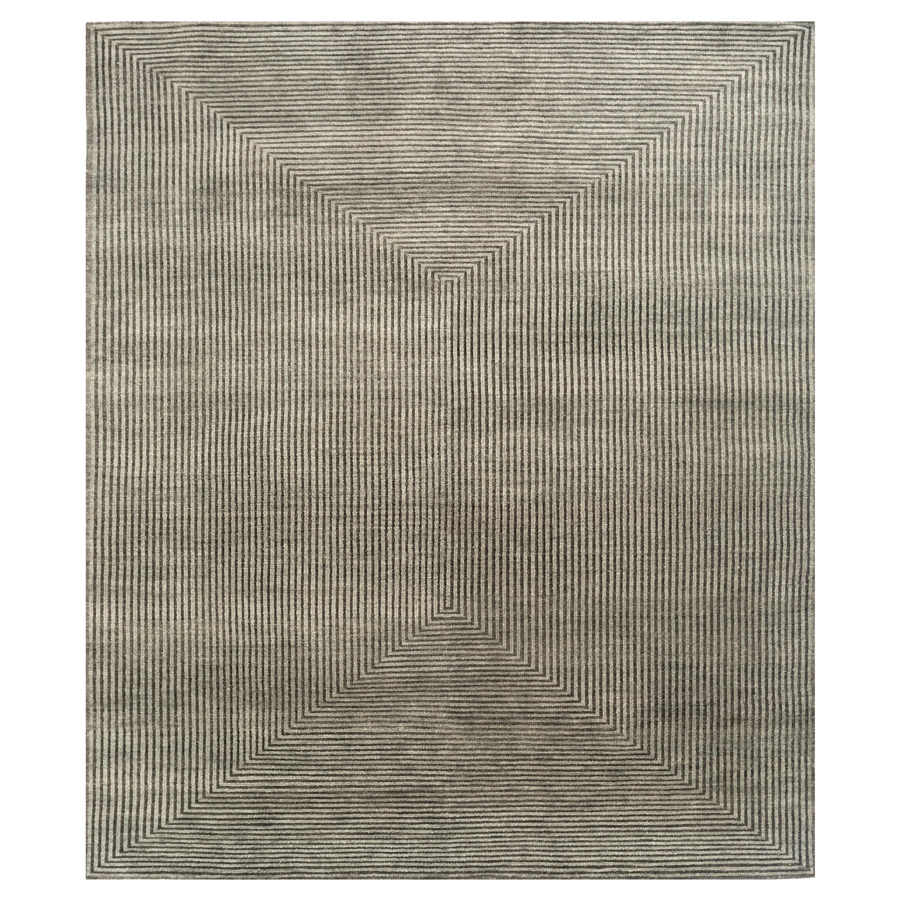 Moroccan Muse Black Olive & Blue 240X300 cm Handknotted Rug For Sale