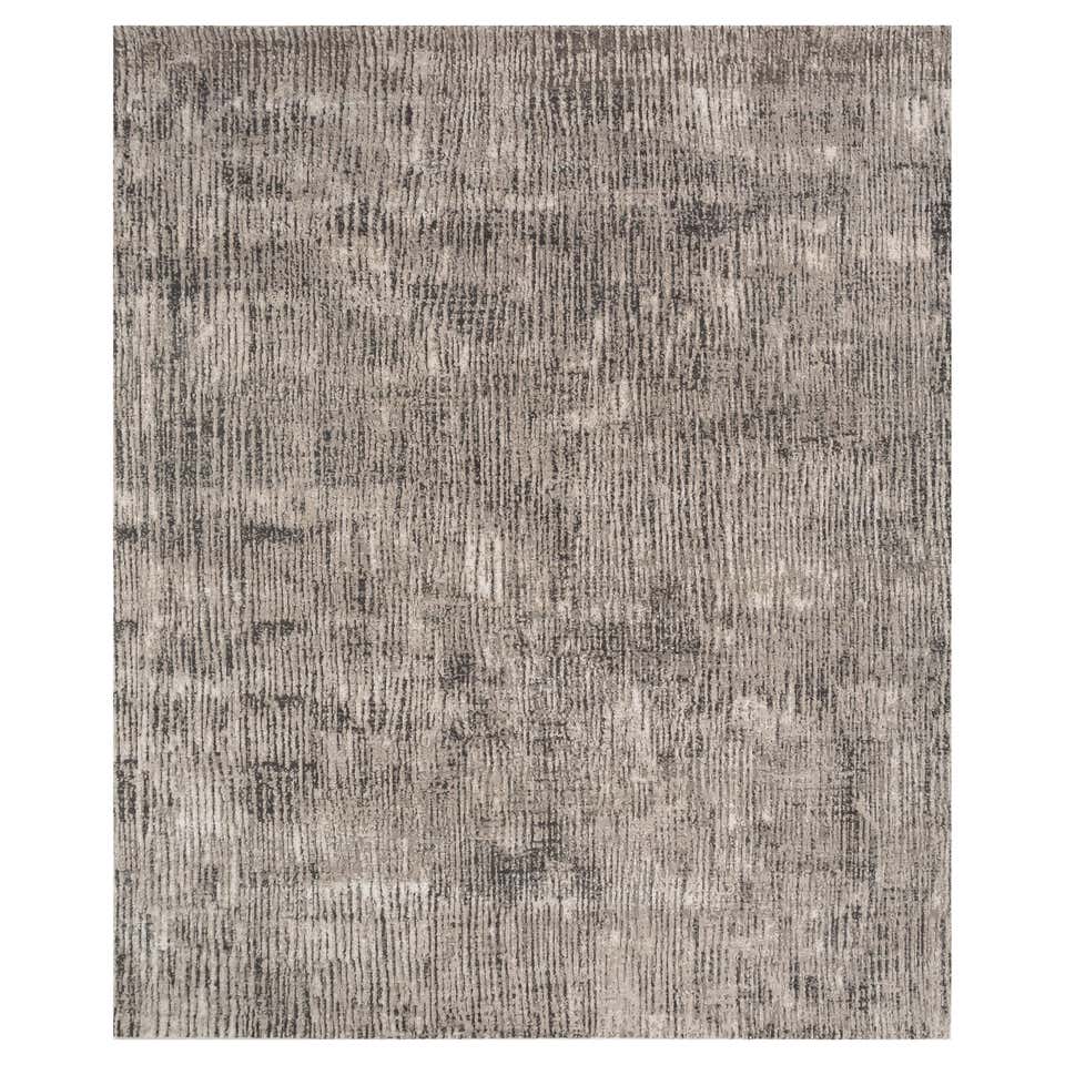 Urban elegance natural gray and liquorice 240X300 cm handknotted rug ...