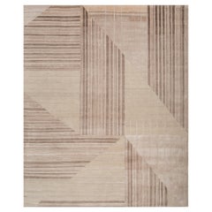 Muted Splendor Antique White & light Coffee 240x300 Cm Handknotted Rug