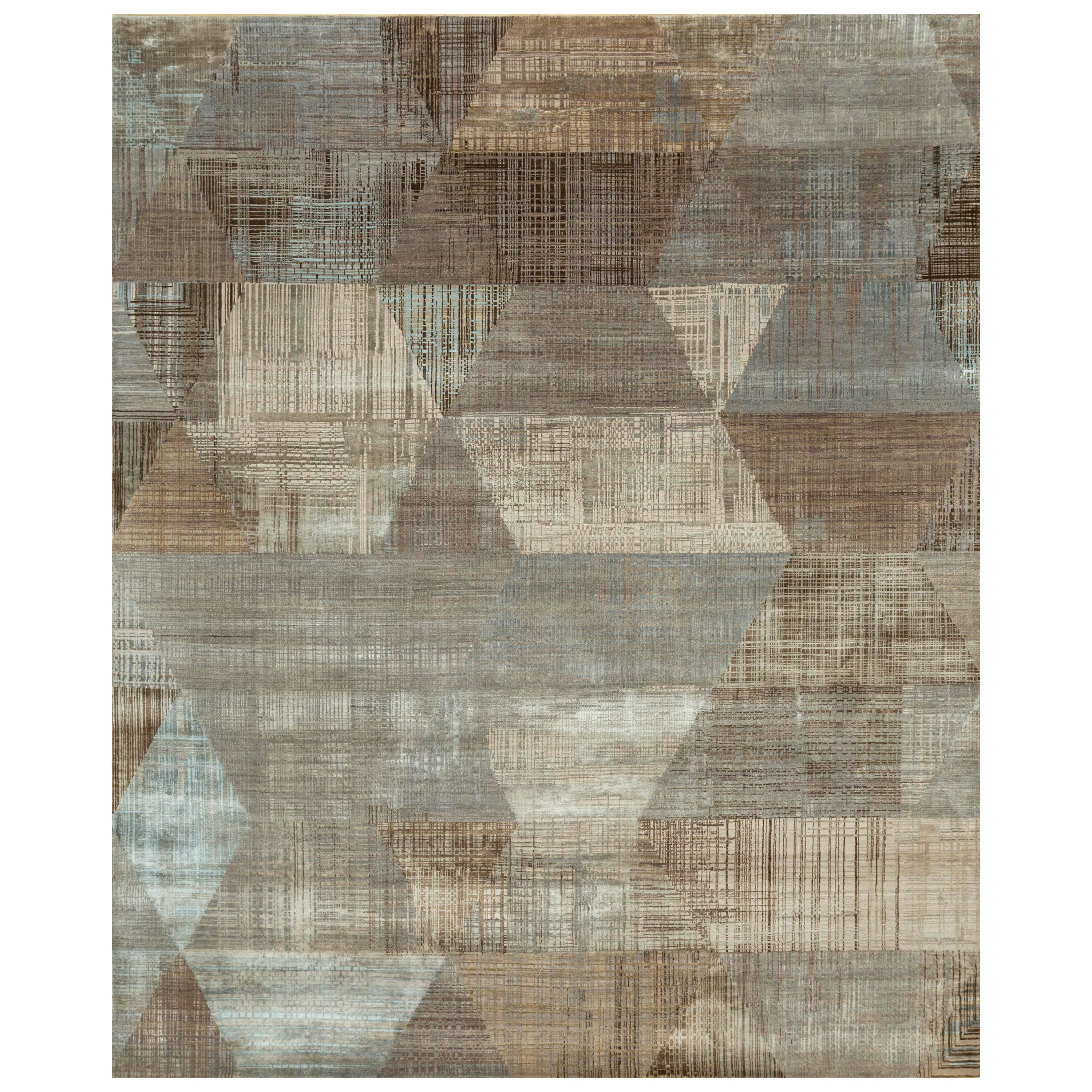 Ashen Whispers Ashwood Antique White 195X295 cm Hand-Knotted Rug For Sale