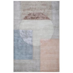 Handgetufteter Teppich aus Samt Verve in Elfenbein, Rosa und Rosa, 180x270 cm