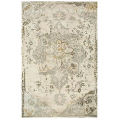 Tapis Nova Charm ancien en frêne blanc 150x240 cm touffeté à la main