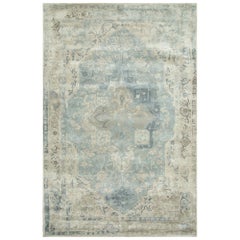Pearly Arabesque Pearl Blue Classic Gray 240x300 cm Hand Tufted Rug