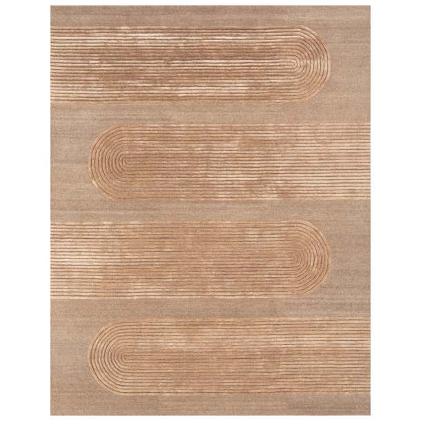 Peachy Whirl Light Peach Natural Mink 240x300 cm Hand Tufted Rug For ...