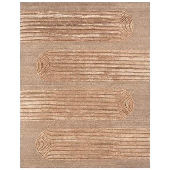 Peachy Whirl Light Peach Natural Mink 240x300 cm Hand Tufted Rug For ...