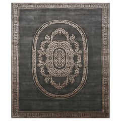 Neutral Opulence Liquorice & Natural Beige 240X300 Handknotted Rug