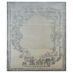 Alfombra Anudada a Mano Lustrous Zenith Blanco y Regaliz 240X300 cm