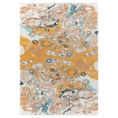 Earthly Serenade Schneeweißer & indischer brauner 180X270 cm handgeknüpfter Teppich in Erdtönen