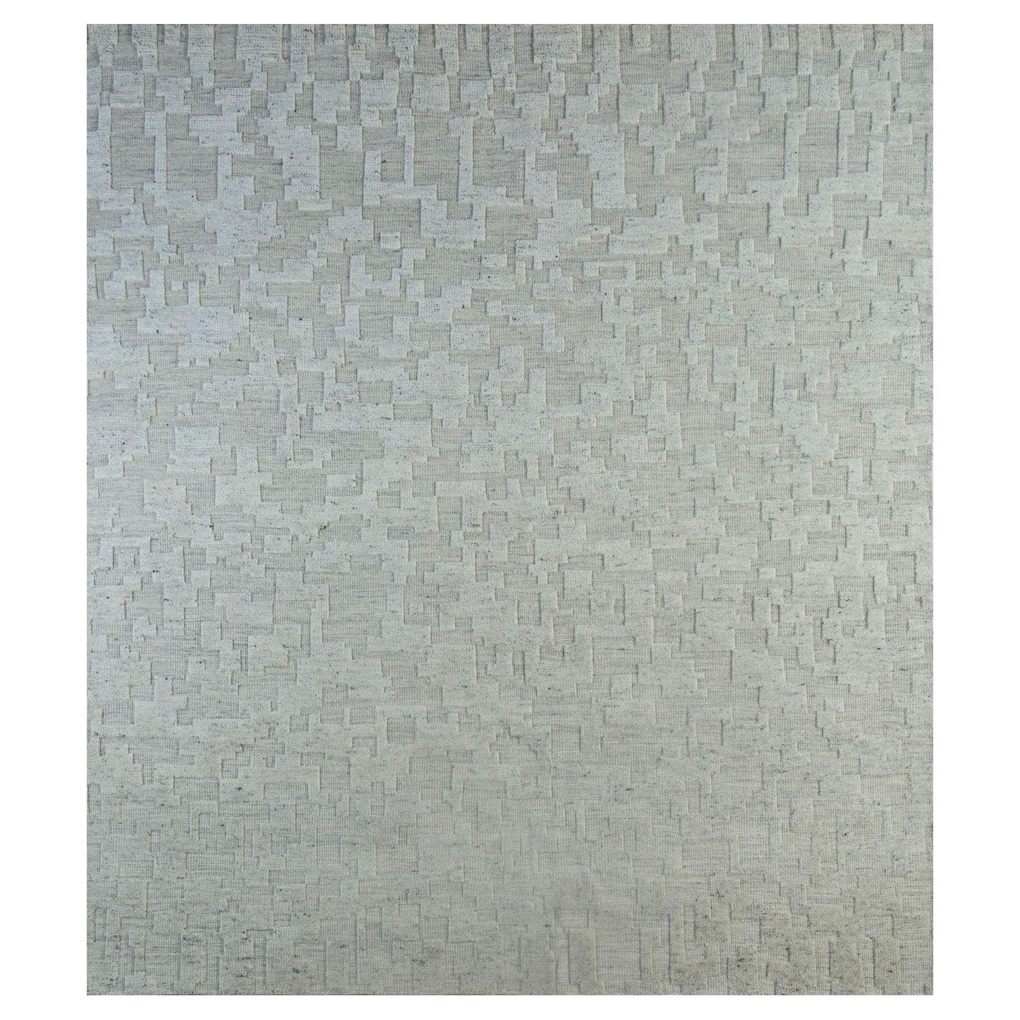 Icy Dalliance Natural Ivory & White Ice 180x270 cm Hand Knotted Rug For Sale